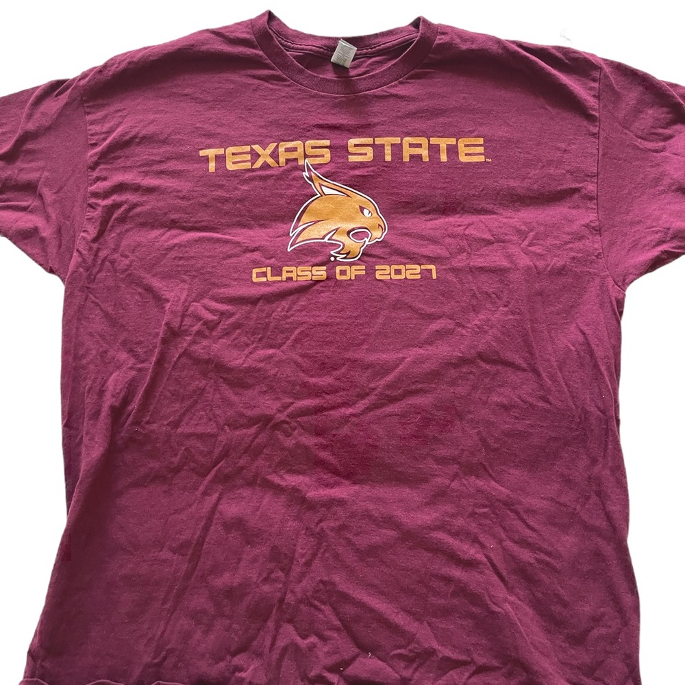 txst university 2027 class t-shirt texas state